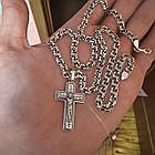 Чоловічий срібний комплект з чорнінням 925 проба хрестик з ланцюжком на шию, фото 5