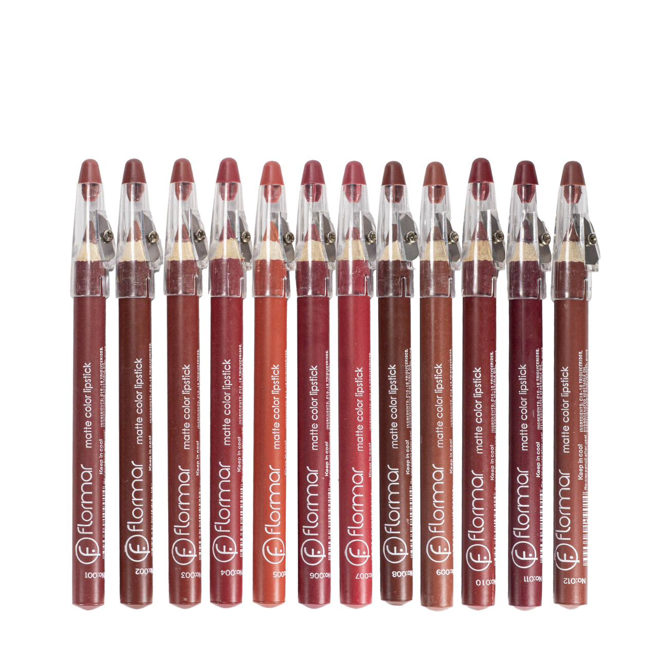 Помада-олівець для губ Flormar Matte Color Lipstick з точилкою, упаковка 12 шт, фото 1