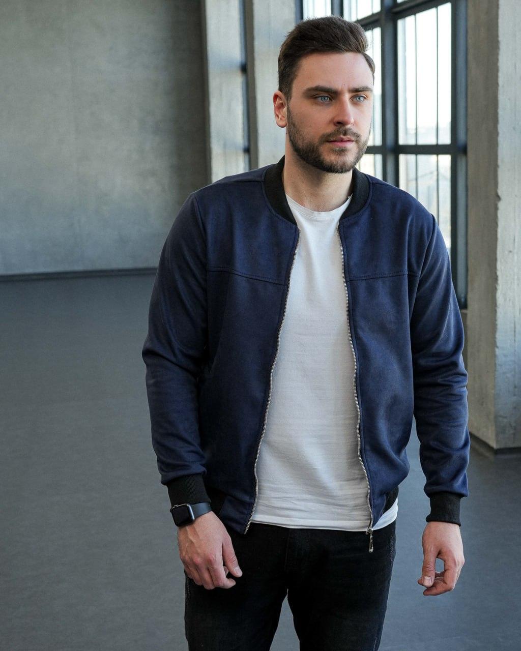 Чоловіча кофта бомбер без капюшону - весняний/осінній/ літній, фото 1