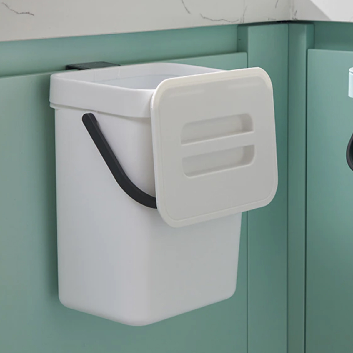 Відро для сміття на дверцята MVM, підвісне, 3 л, біле