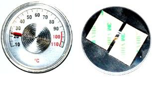 Термометр осьовий 0-110° ТБ-04 на клейкій основі, фото 2