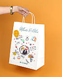 Друк на пакетах 260*150*350 мм Подарунковий Пакет з Іменем Надписом Ексклюзивні Пакети, фото 7