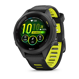 Розумний годинник Garmin Forerunner 265S Black Bezel і Case with Black/Amp Yellow Silicone Band (010-02810-13)