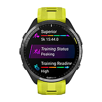 Розумний годинник Garmin Forerunner 965 Carbon Grey DLC Titanium Bezel with Black Case and Amp Yellow, фото 4