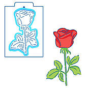 Троянда вирубка з трафаретом 16*9,6 см (TR-2)