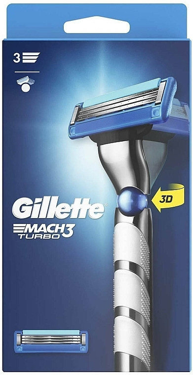 Станок Gillette Mach3 Turbo 3D Motion 1 картридж Original 012471