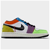 Мужские / женские кроссовки Nike Air Jordan 1 Low Multicolor Retro, кожаные кроссовки найк аир джордан 1