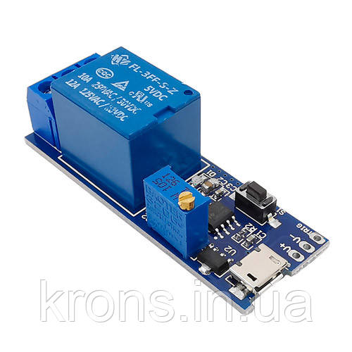 1-канальний модуль реле 5-30 В MicroUSB із затримкою часу, Arduino
