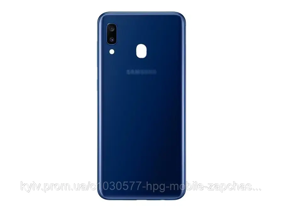 Задня панель корпусу (кришка акумулятора) для Samsung A205F/DS Galaxy A20, синя, сервісний оригінал, фото 1