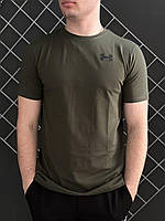 Хаки футболка under armour мужская весна лето осень Мужская брендовая футболка андер армор