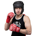 Рукавички для боксу та єдиноборств на липучці Matsa 7762 Red-White 8 унції, фото 6