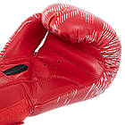 Рукавички для боксу та єдиноборств на липучці Matsa 7762 Red-White 8 унції, фото 5