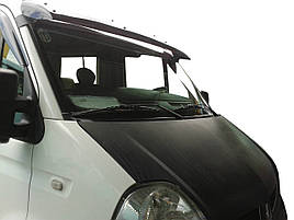 Козирок на лобове скло (чорний глянець, 5 мм) Renault Master 1996 — 2010