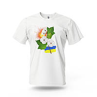 Футболка унісекс біла літня «Бавовна» 100% бавовна р S, M, L, XL, 2XL / Базові футболки для чоловіків і жінок