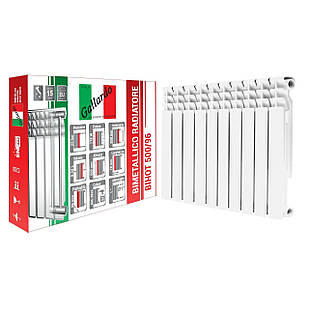 Радіатор біметалевий GALLARDO BIHOT 500/96 мм 10 секцій
