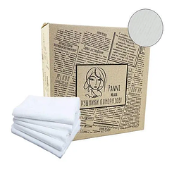 Рушники в коробці спанлейс гладкі Panni Mlada 45г/м Білі 100 шт