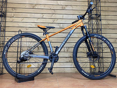 Гірський велосипед 27,5" Crosser MT-036 рама 15.5", L-TWOO 18 швидкостей, гальма LOGAN, сіро-помаранчевий