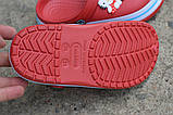 Дитячі сабо крокси crocs Luck line червоні р30-35, фото 5