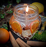 Декоративна гелева свічка Чародійка з кавовими зернами та цитрусами 2003, фото 4