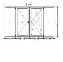 Металопластикова лоджія 2650*1600
