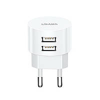 Блочок для зарядки Usams Travel Charging Set Send-Tu Series (T20 Dual USB Round Charger+U35 lightning cable)
