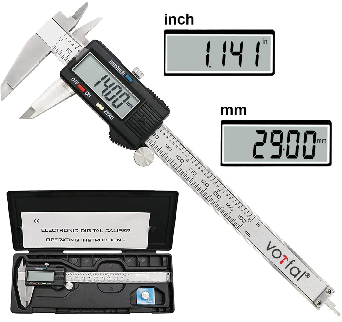 Штангенциркуль цифровий у футлярі 150мм Vorfal V07401