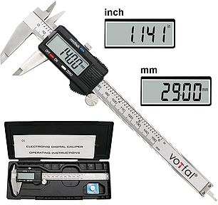 Штангенциркуль цифровий у футлярі 150мм Vorfal V07401, фото 1