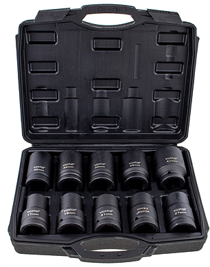 Набір ударних головок 1" 17-41 MM Vorfal V08112, фото 1