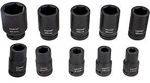 Набір ударних головок 1" 17-41 MM Vorfal V08112, фото 3