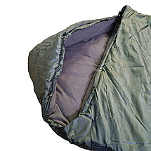 Флісовий спальний мішок ковдра, 2250х800мм, від +7 до -10 °C, оливково/зелений, Україна, IV-500SP, фото 6