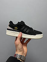 Чоловічі Кросівки Adidas Forum Low 84 Black Gray / Адідас Форум 84 Низькі Чорні з Сірим, фото 3