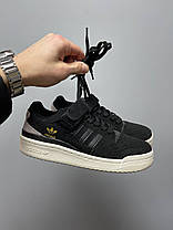 Чоловічі Кросівки Adidas Forum Low 84 Black Gray / Адідас Форум 84 Низькі Чорні з Сірим, фото 6