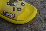 Модні дитячі шльопанці Luck Line bear жовті р35 23.0 см, фото 7