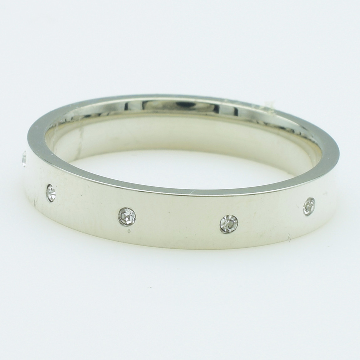 XUPING Кільце Сталь з білими цирконами, Висота 0.4см, Розмір 20, фото 1