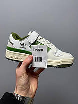 Кросівки Adidas Forum 84 Low White Crew Green / Адідас Форум 84 Грю Низькі Білі з Зеленим, фото 5