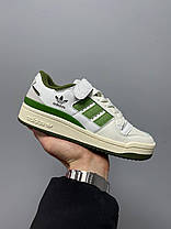 Кросівки Adidas Forum 84 Low White Crew Green / Адідас Форум 84 Грю Низькі Білі з Зеленим, фото 3