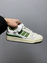 Кросівки Adidas Forum 84 Low White Crew Green / Адідас Форум 84 Грю Низькі Білі з Зеленим, фото 4