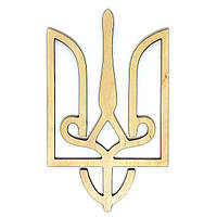 Панно з дерева герб України №1 40х24 см Заготовка