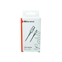 Кабель для iPhone Провід Lightning Mibrand MI-32 Nylon Charging Line USB for Lightning 2A 0.5m Black