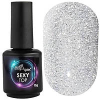 Светоотражающий серебро топ Sexy top Nailapex 15 мл