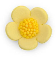 Фигурки из мастики Сахарные украшения цветок "веснушка" желтый лимон