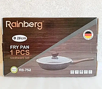 Сковорода Rainberg RB-752 з антипригарним мармуровим покриттям 28 см