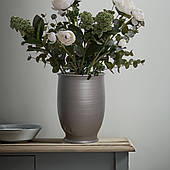 Ваза гончарна керамічна для квітів настільна 30 см "Модерн 5" Сірий Rezon
