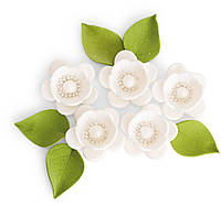 Сладкое кондитерское украшение Сахарные украшения набор "яблочный цветок" белый