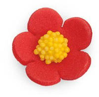 Фигурки для тортов Мастичные украшения цветок "веснушка" коралловый