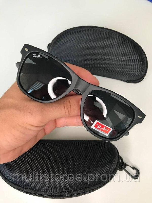 Сонцезахисні окуляри RAY BAN WAYFARER Рай Бан Рей бен Класичні Вайфарер Універсальні чоловічі Чорний матовий