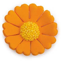 Фигурки из мастики Кондитерский декор цветок "ромашка" ярко-оранжевый