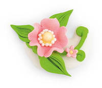 Сахарный декор Cладкое кондитерское украшение для декорирования пасхальной выпечки букетик №5 розовый