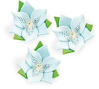Сахарный декор Сладкое украшение кондитерское для декорирования пирожных набор "лилии" голубой