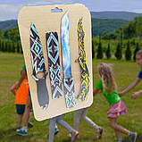 Дерев'яні ножі в наборі 3 шт дитячі іграшкові ножі з дерева метальний Танто та метелик у блістері, фото 2